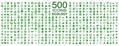 Set of 500 ecology icons - vector